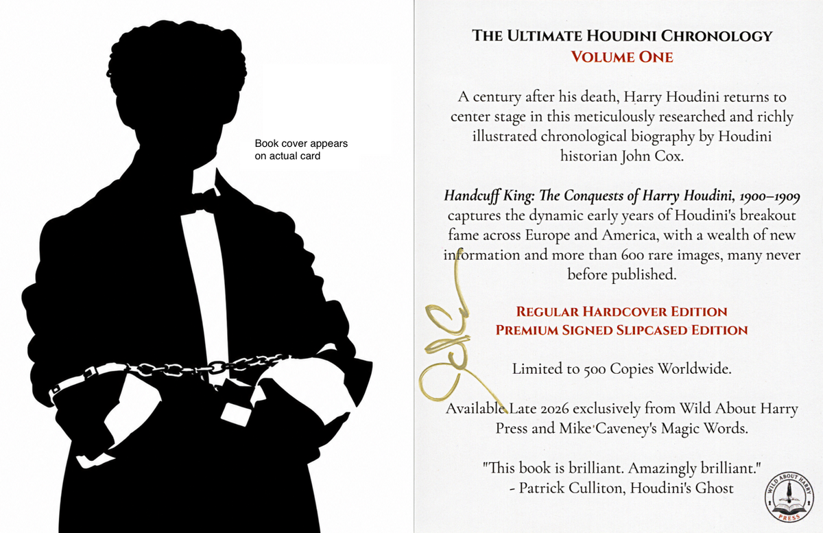 Handcuff King Signed Promotional Postcards