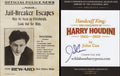 Handcuff King Signed Promotional Postcards