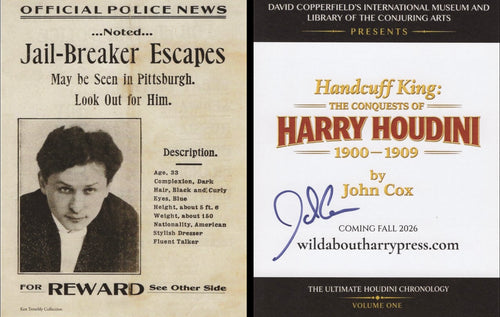 Handcuff King Signed Promotional Postcards